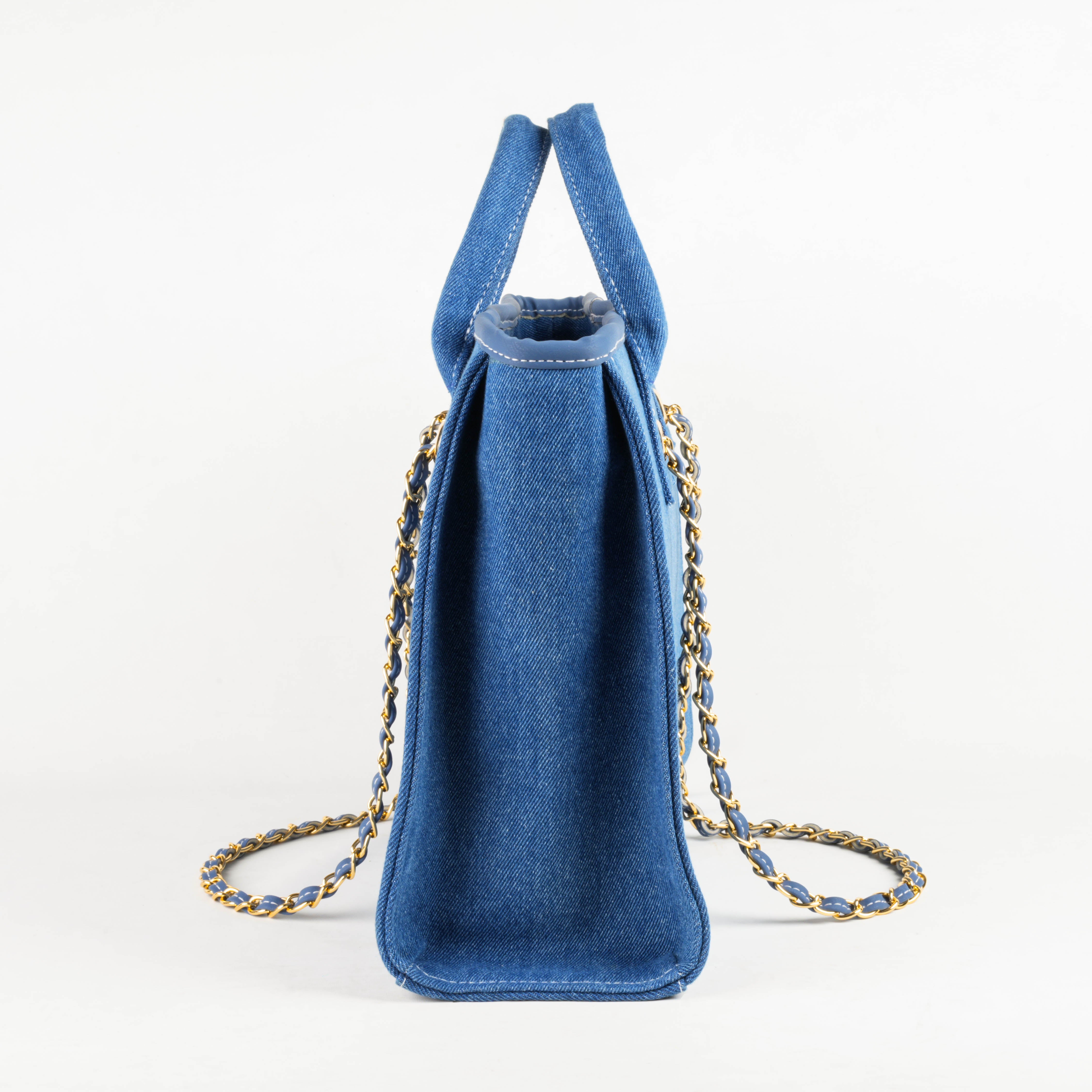 Rerden Azure Chain Denim Tote Bags