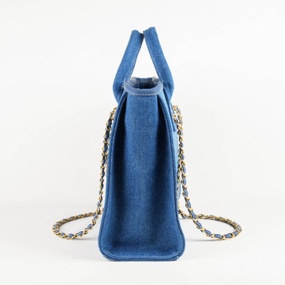 Rerden Azure Chain Denim Tote Bags