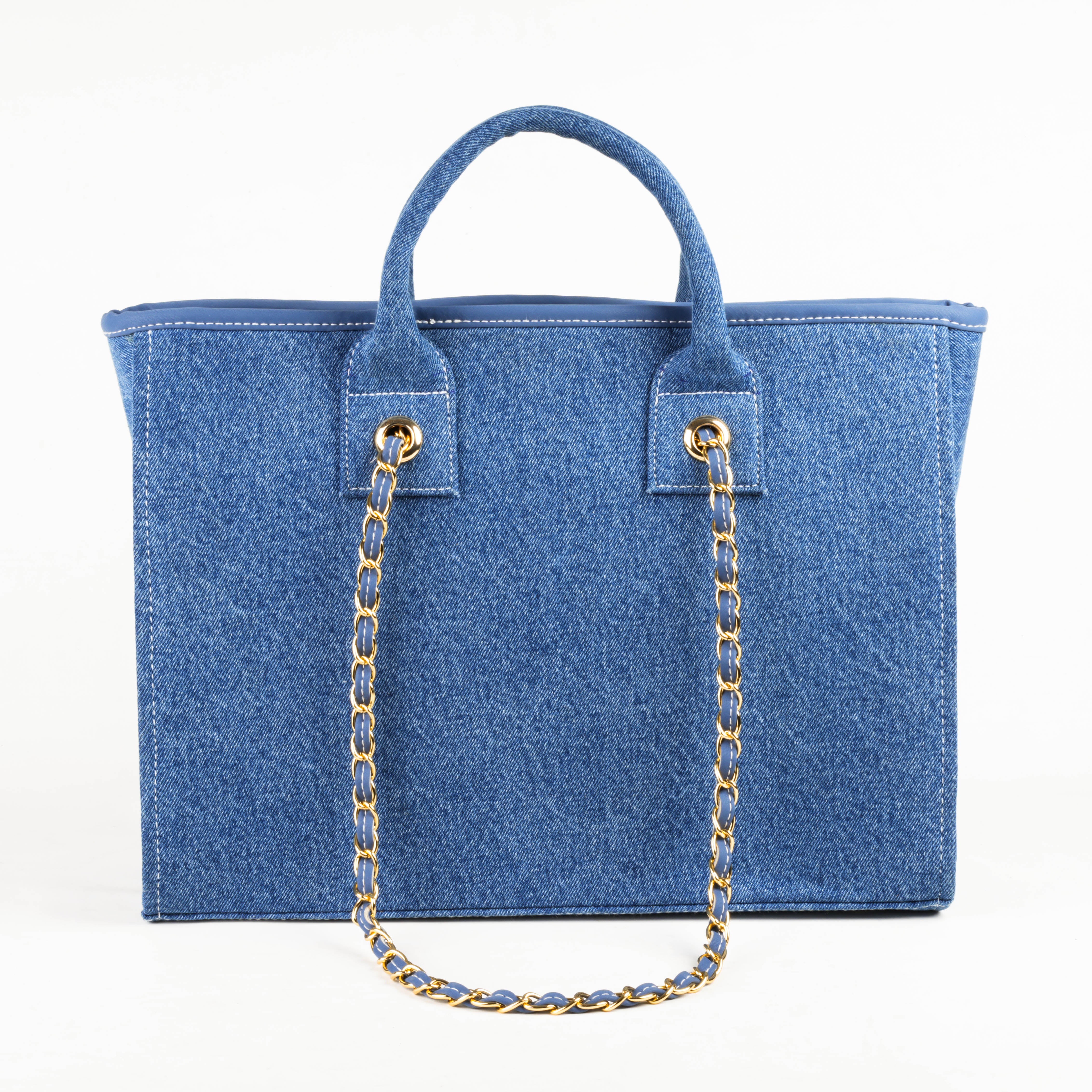 Rerden Indigo Crest Denim Tote Bag