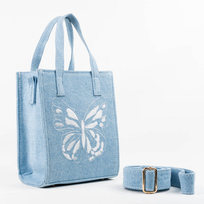 Rerden Bloom Denim Tote Bag